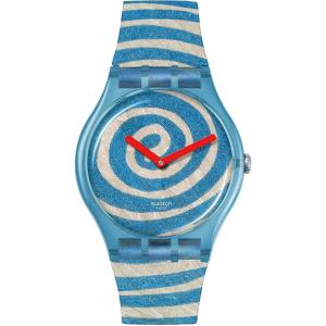 SWATCH X Tate Gallery Spirals by Louise Bourgeois 41mm Multicolor Rubber Strap SUOZ364 - 44249