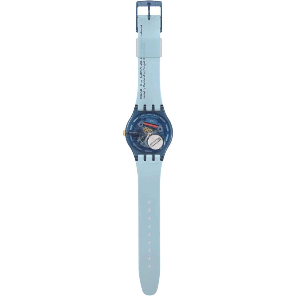 SWATCH X Tate Gallery Blue Circus by Marc Chagall 41mm Multicolor Rubber Strap SUOZ365