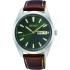 SEIKO Conceptual Series Day-Date Green Dial 40.2mm Silver Stainless Steel Brown Leather Strap SUR449P1F - 0