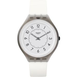 SWATCH Skinclass Three Hands 40mm White Silicon Strap SVUΜ101 - 1975