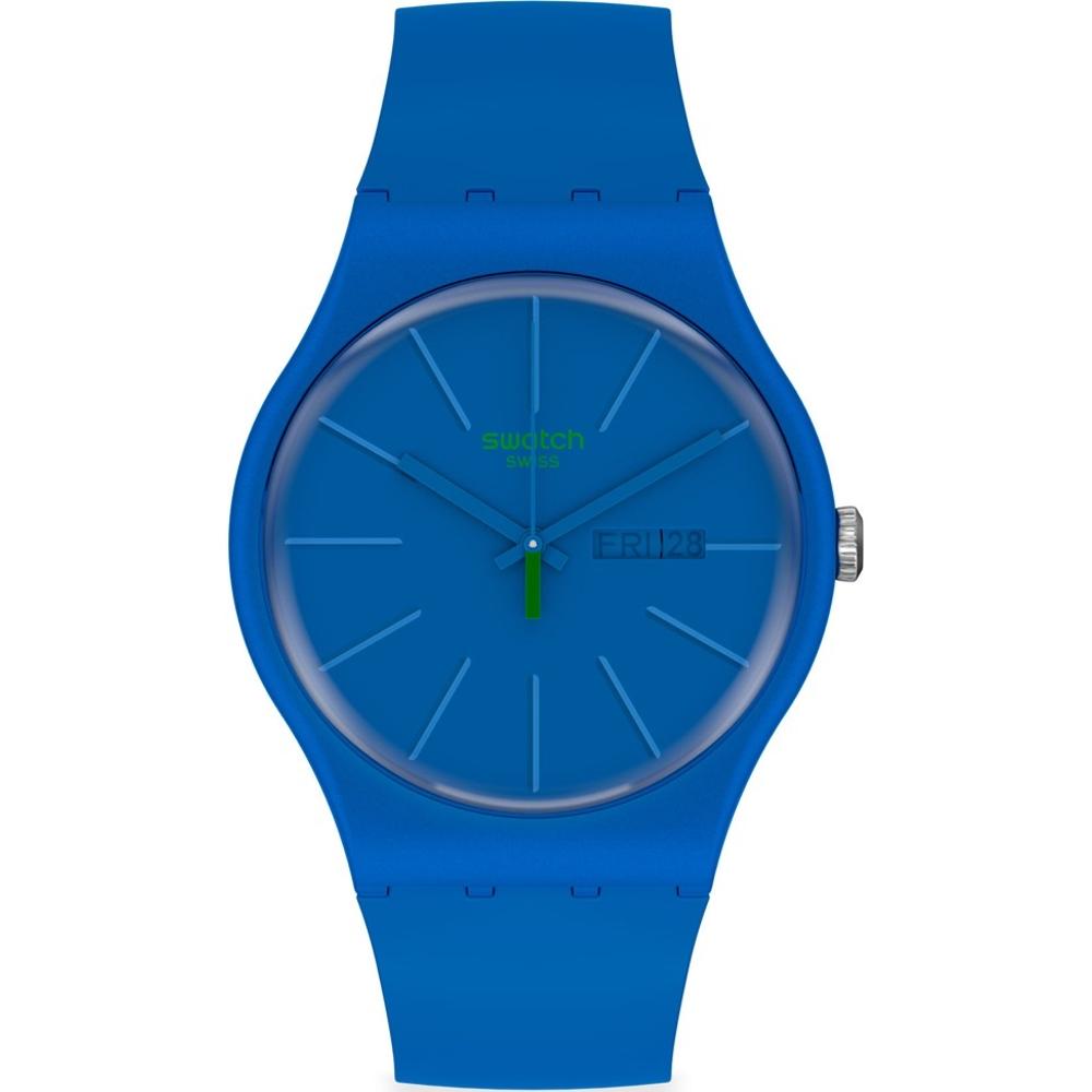 SWATCH Beltempo Three Hands 41mm Blue Silicon Strap SO29N700