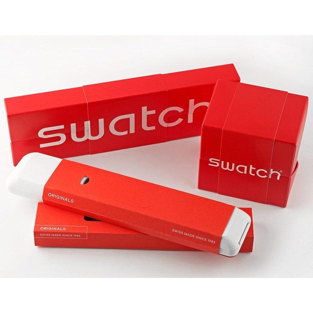 SWATCH C-Grey Three Hands 47mm Bioceramic Grey Silicon Strap SB03M100 - 4