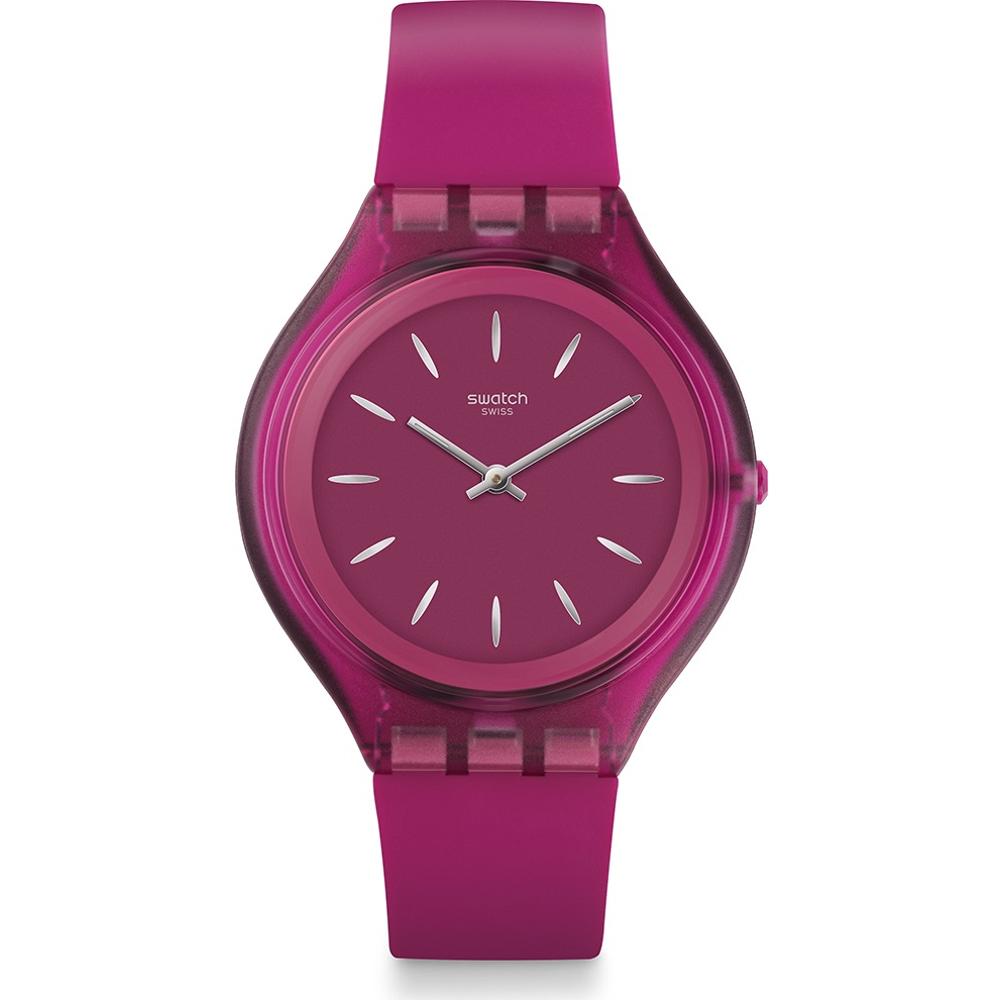 SWATCH Skinromance Three Hands 40mm Pink Silicon Strap SVUV100