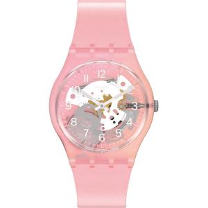 SWATCH Skydawn Three Hands 34mm Pink Silicon Strap GP173 - 2724