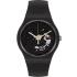 SWATCH Spot Time Black Three Hands 41mm Black Silicon Strap SO32B108 - 0
