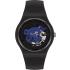 SWATCH Time to Blue Big Three Hands 41mm Black Silicon Strap SO32B109 - 0