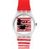 SWATCH Mouse Mariniere Three Hands 34mm Two Tone Red & White Strap GZ352 - 0