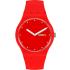SWATCH P(E/A)nse Three Hands 41mm Red Silicon Strap SUOZ718-0