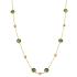 NECKLACE SENZIO Collection Yellow Gold K14 with Green Zircon Stones SYT016 - 0