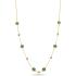 NECKLACE SENZIO Collection Yellow Gold K14 with Green Zircon Stones SYT016 - 1