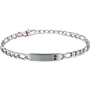 SECTOR Basic Bracelet for Male with Black Stones and Silver Stainless Steel SZS104 - 53478