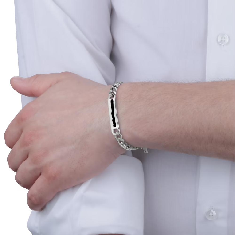 SECTOR Basic Bracelet for Male Black and Silver Stainless Steel SZS40