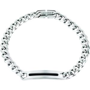 SECTOR Basic Bracelet for Male Black and Silver Stainless Steel SZS40 - 53484