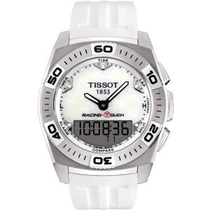 TISSOT T-Touch Racing Multifunction 43mm Silver Stainless Steel Leather Strap T002.520.17.111.00 - 1194