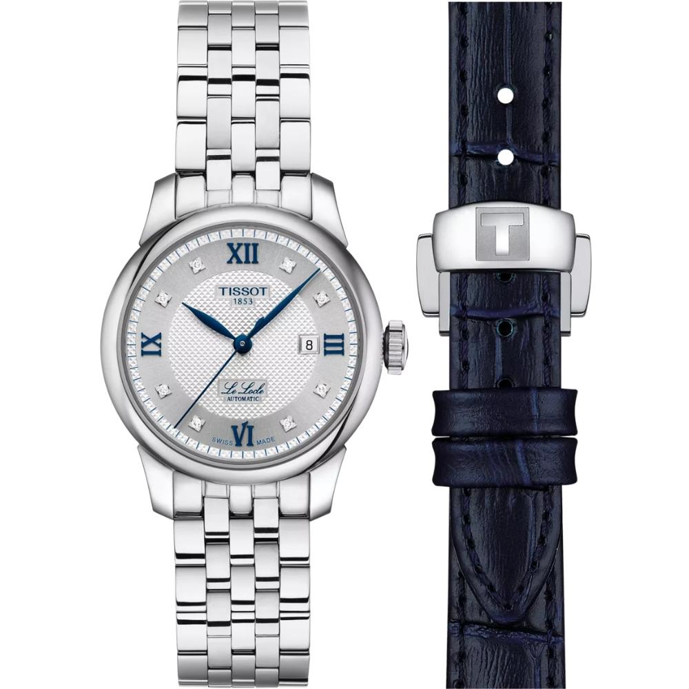 TISSOT Le Locle Automatic Lady's 20th Anniversary Silver Dial with Diamonds 29mm Silver Stainless Steel Bracelet T006.207.11.036.01