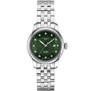 TISSOT Le Locle Automatic Lady's Diamonds Green Dial 29mm Silver Stainless Steel Bracelet T006.207.11.096.00 - 54162