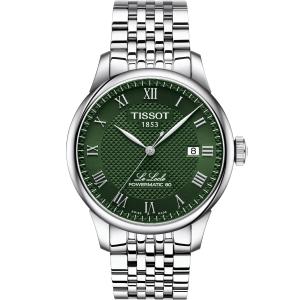 TISSOT Le Locle Powermatic 80 Green Dial 39.3mm Silver Stainless Steel Bracelet T006.407.11.093.00 - 54362