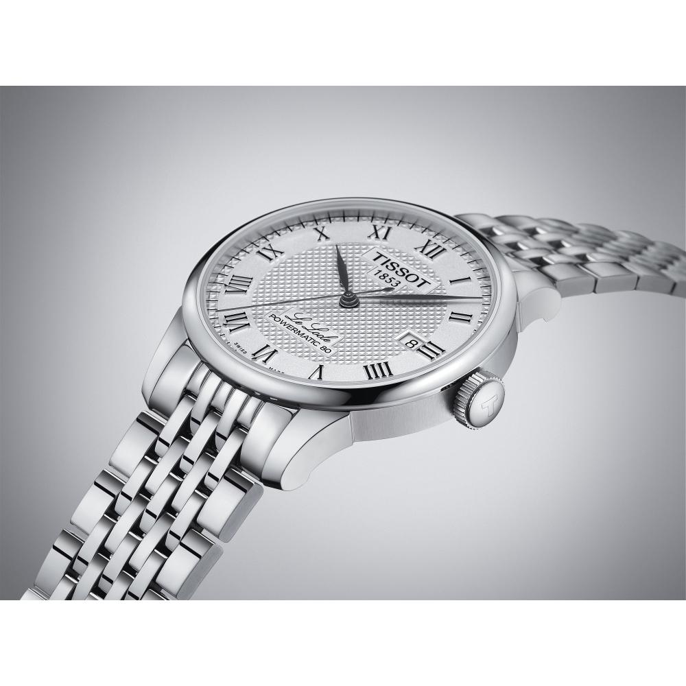 TISSOT Le Locle Powermatic 80 Silver Dial 39.3mm Silver Stainless Steel Bracelet T006.407.11.033.00