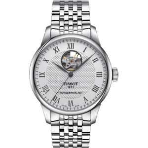 TISSOT Le Locle Powermatic 80 Open Heart Silver Dial 39.3mm Silver Stainless Steel Bracelet T006.407.11.033.02 - 25861