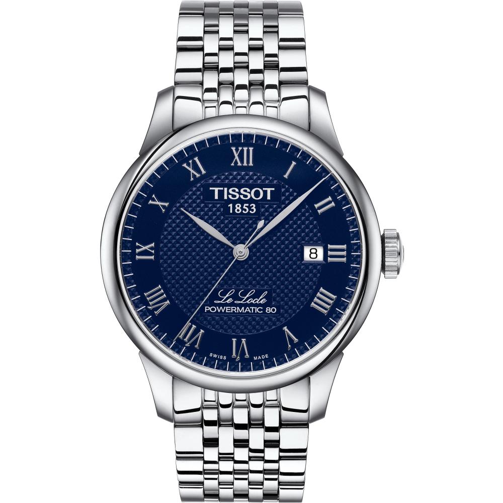 TISSOT Le Locle Powermatic 80 Blue Dial 39.3mm Silver Stainless Steel Bracelet T006.407.11.043.00