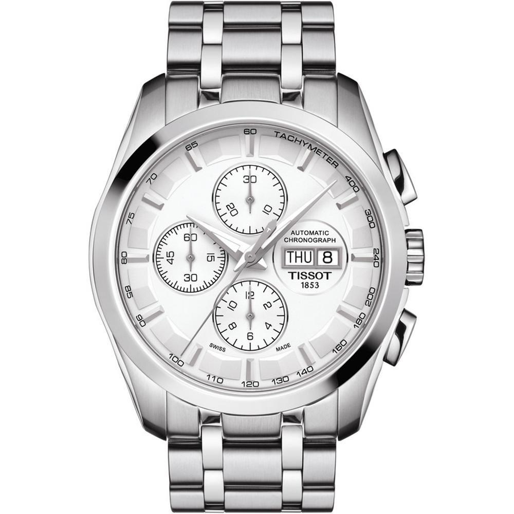 TISSOT Couturier Chronograph Automatic 43mm Silver Stainless Steel Bracelet T035.614.11.031.00 - 1