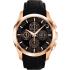 TISSOT Couturier Chronograph Automatic 43mm Rose Gold Stainless Steel Black Leather Strap T035.614.36.051.00 - 0