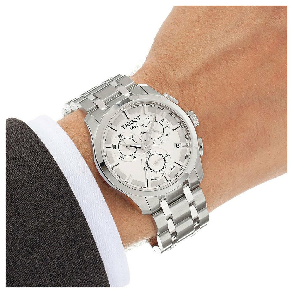 TISSOT Couturier Chronograph 41mm Silver Stainless Steel Bracelet T035.617.11.031.00