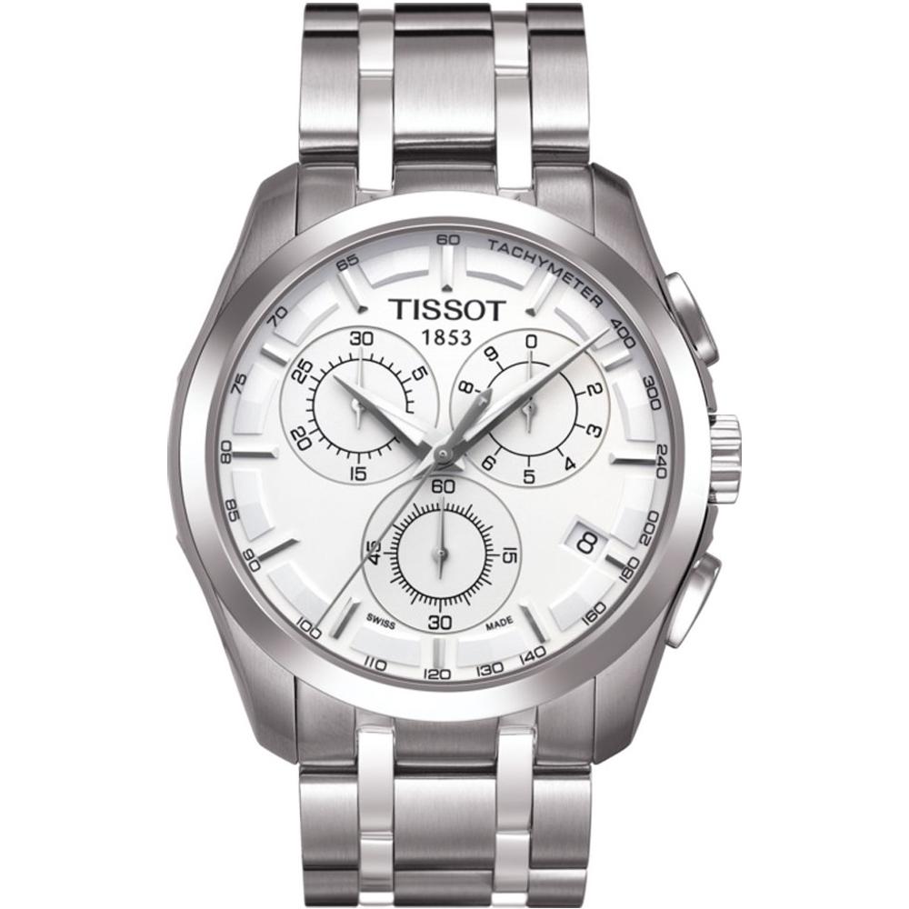 TISSOT Couturier Chronograph 41mm Silver Stainless Steel Bracelet T035.617.11.031.00