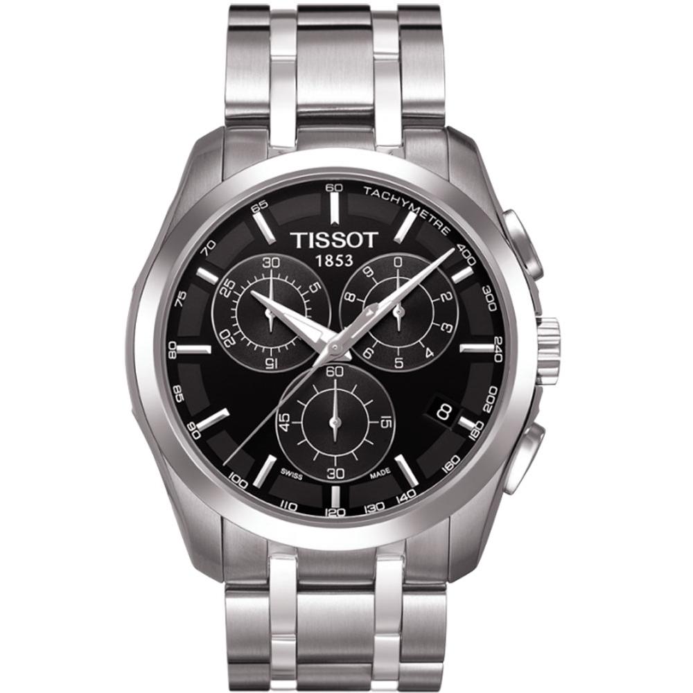 TISSOT Couturier Chronograph 41mm Silver Stainless Steel Bracelet T035.617.11.051.00