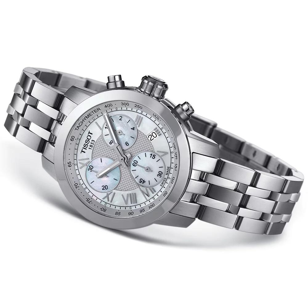 TISSOT PRC 200 Lady's Chronograph 35mm Silver Stainless Steel Bracelet T055.217.11.113.00