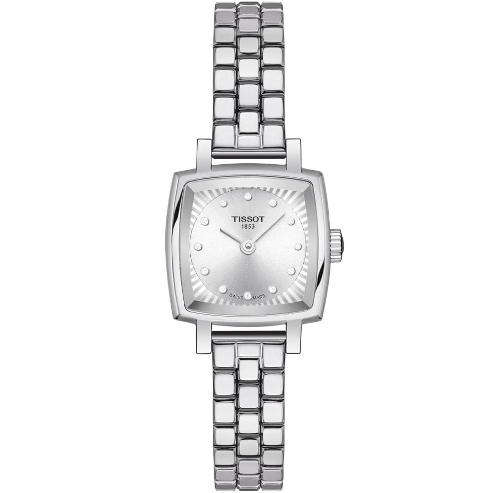 TISSOT Lovely Square Silver Dial with Diamonds 20mm Silver Stainless Steel Bracelet T058.109.11.036.01