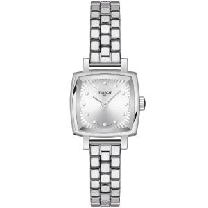 TISSOT Lovely Square Silver Dial with Diamonds 20mm Silver Stainless Steel Bracelet T058.109.11.036.01 - 34794