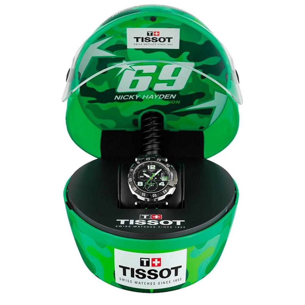 TISSOT T-Race Nicky Hayden Limited Edition Chronograph 45.25mm Silver Stainless Steel Rubber Strap T092.417.27.057.01