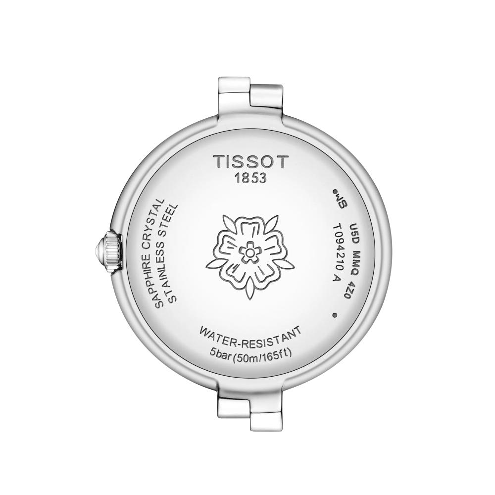 TISSOT Flamingo White Pearl Dial with Diamonds 30mm Silver Stainless Steel Bracelet T094.210.11.116.02