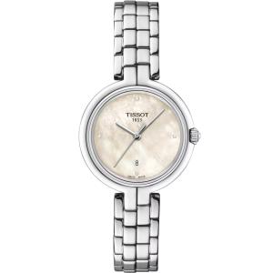 TISSOT Flamingo White Pearl Dial with Diamonds 30mm Silver Stainless Steel Bracelet T094.210.11.116.02 - 60569
