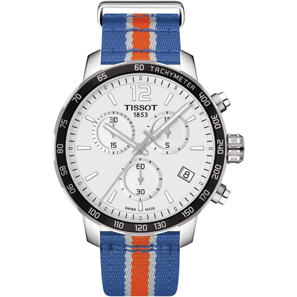 TISSOT Quickster NBA Knicks Chronograph 42mm Silver Stainless Steel Fabric Strap T095.417.17.037.06