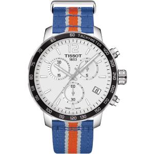 TISSOT Quickster NBA Knicks Chronograph 42mm Silver Stainless Steel Fabric Strap T095.417.17.037.06 - 3372