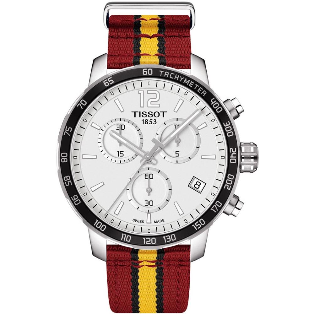 TISSOT Quickster NBA Miami Heat Chronograph 42mm Silver Stainless Steel Fabric Strap T095.417.17.037.08