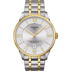 TISSOT Chemin Des Tourelles Powermatic 80 Three Hands 42mm Two Tone Gold & Silver Stainless Steel Bracelet T099.407.22.038.00 - 3330