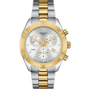 TISSOT PR 100 Sport Chic Lady's Chronograph 38mm Two Tone Gold & Silver Stainless Steel Bracelet T101.917.22.031.00 - 21005