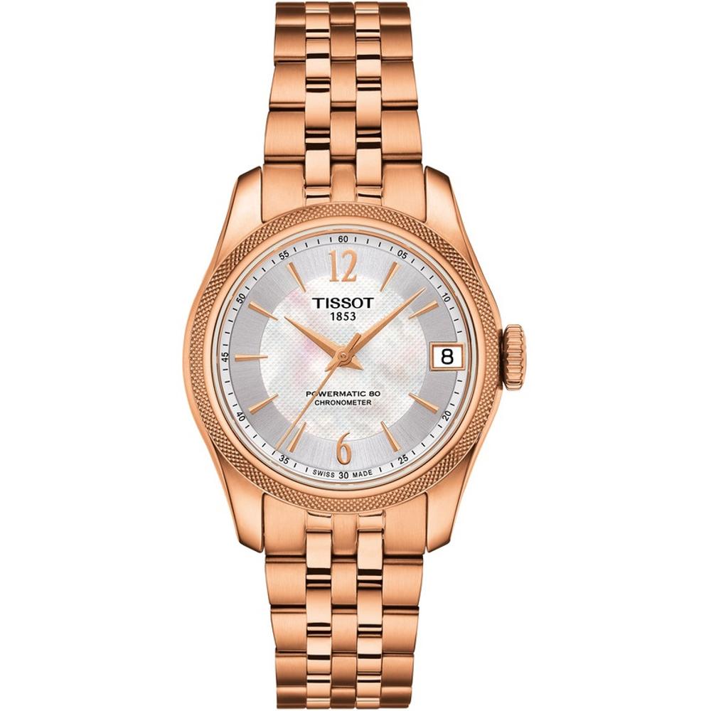 TISSOT Ballade Powermatic 80 COSC Lady's Three Hands 32mm Rose Gold Stainless Steel Bracelet T108.208.33.117.00