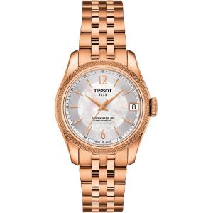 TISSOT Ballade Powermatic 80 COSC Lady's Three Hands 32mm Rose Gold Stainless Steel Bracelet T108.208.33.117.00 - 4176