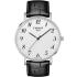 TISSOT Everytime Large Three Hands 42mm Silver Stainless Steel Black Leather Strap T109.610.16.032.00 - 0
