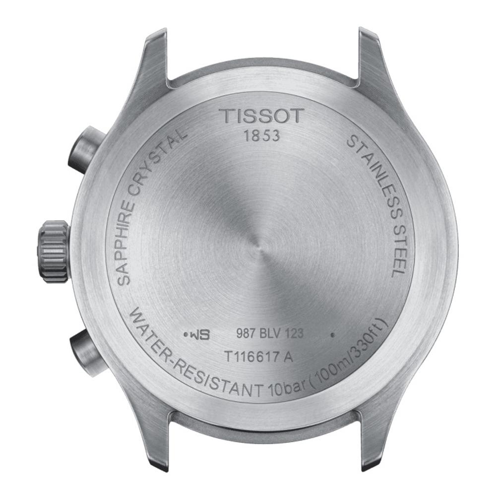 TISSOT XL Vintage Chronograph Anthracite Dial 45mm Silver Stainless Steel Black Leather Strap T116.617.16.062.00