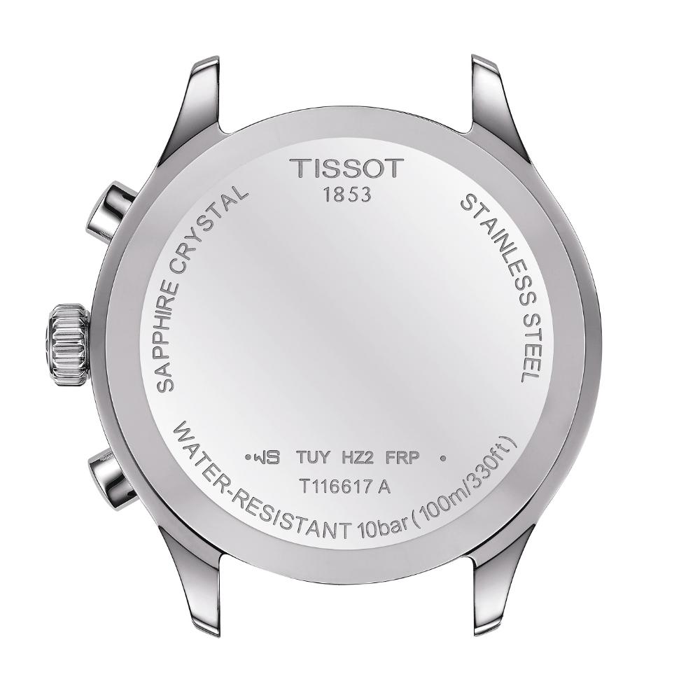 TISSOT XL Classic Chronograph Green Dial 45mm Silver Stainless Steel Brown Leather Strap T116.617.16.092.00