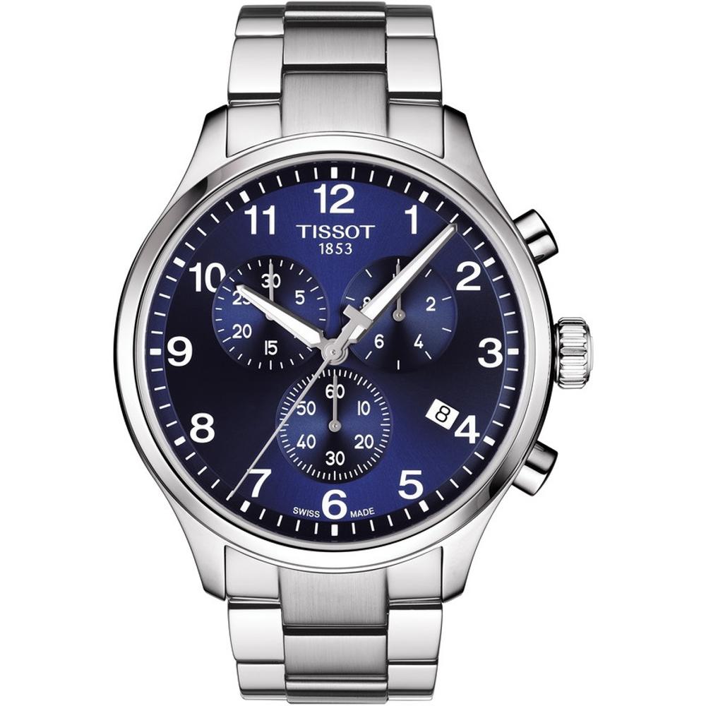 TISSOT XL Classic Chronograph Blue Dial 45mm Silver Stainless Steel Bracelet T116.617.11.047.01