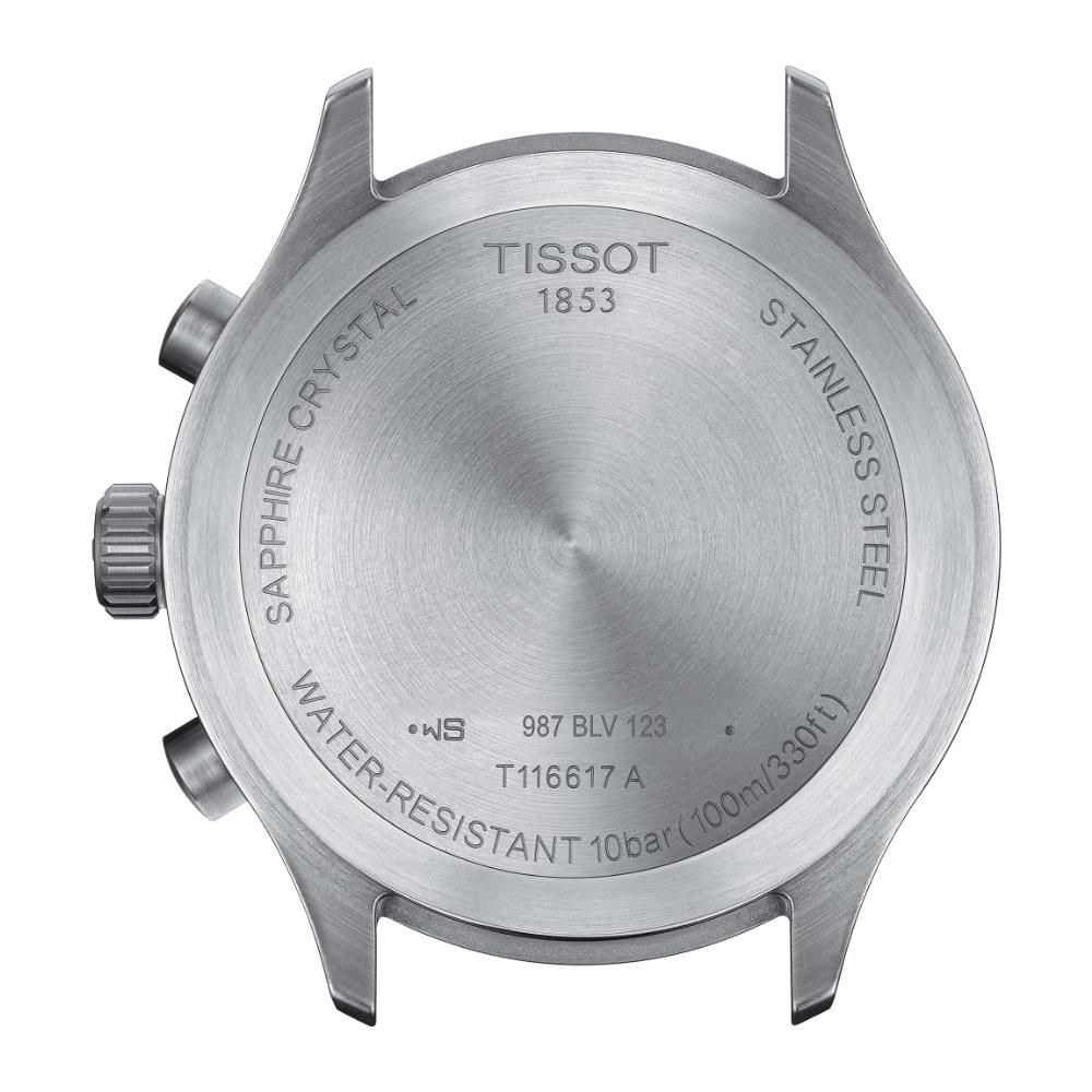 TISSOT XL Vintage Chronograph Blue Dial 45mm Silver Stainless Steel Brown Leather Strap T116.617.16.042.00