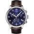 TISSOT XL Classic Chronograph Blue Dial 45mm Silver Stainless Steel Brown Leather Strap T116.617.16.047.00 - 0