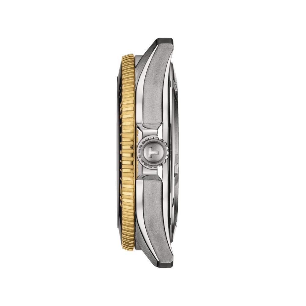 TISSOT Seastar 1000 Powermatic 80 Graded Grey-Black Dial 40mm Two Tone Gold Stainless Steel Bracelet T120.807.22.051.00