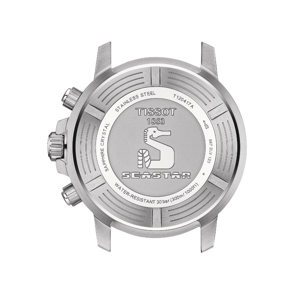 TISSOT Seastar 1000 Chronograph Black Dial 45.5mm Silver Stainless Steel Bracelet T120.417.11.051.00